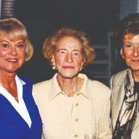 Helen DeVos with Vi Wondergem and Pat Cook.